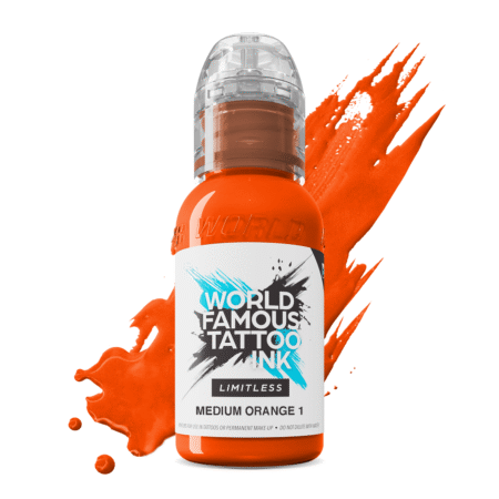World Famous Limitless Tattoo Ink Medium Orange 1 (30ml)