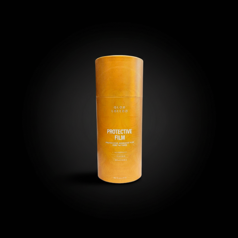 Aloe Tattoo tätoveeringu kaitsekile värske tätoveeringu kaitseks. Hingav, veekindel ja painduv kile professionaalseks järelhoolduseks
