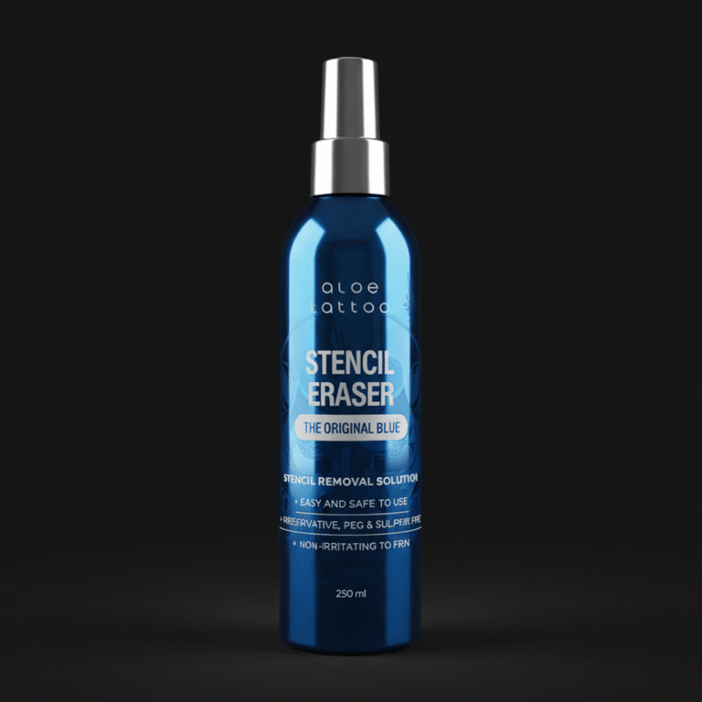 Aloe Tattoo transferi eemaldamise vedelik transferi eemaldamiseks enne uut paigutust. Puhastab kontrollitult, aitab hoida tööala selge ja protsessi sujuva