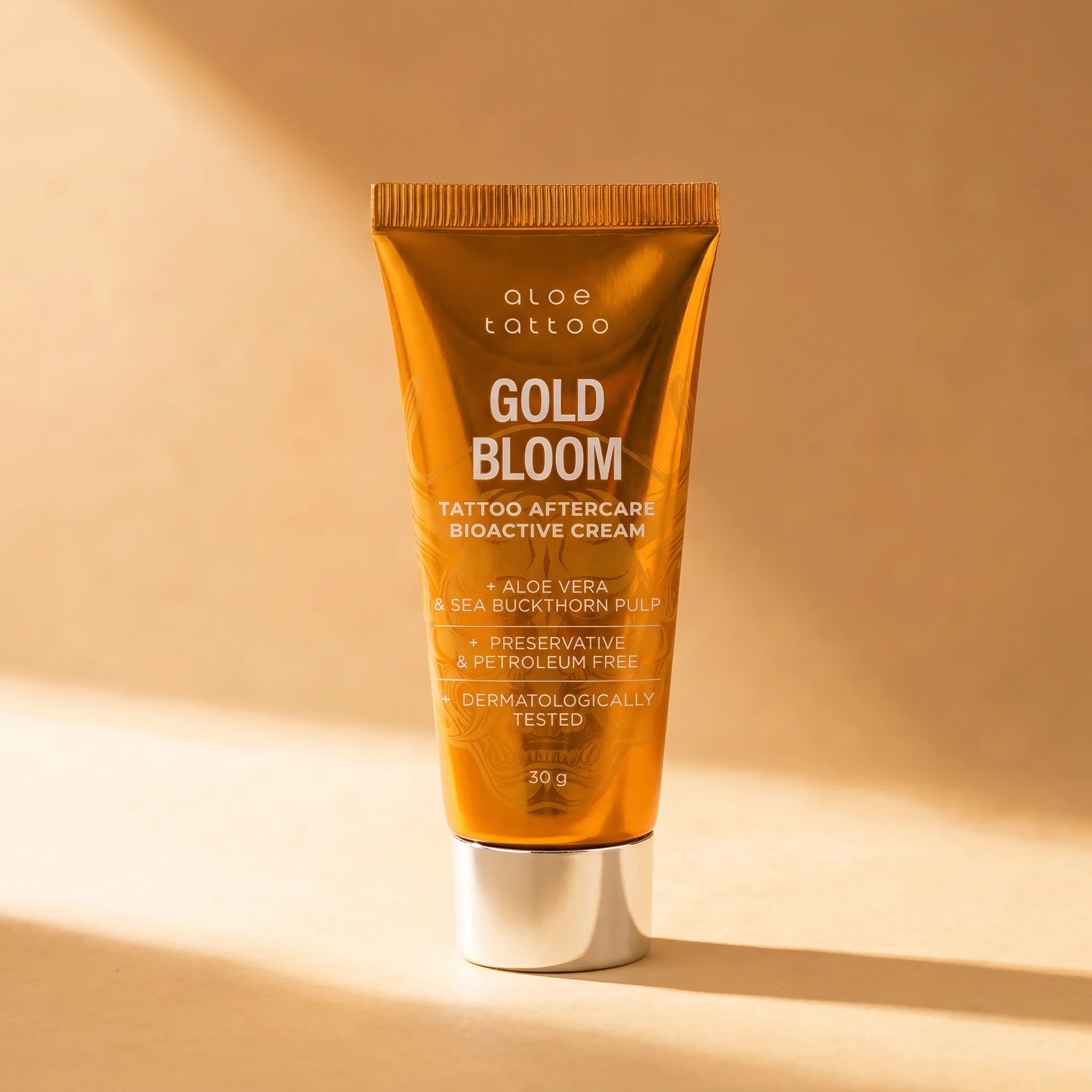 Aloe Tattoo Gold Bloom bioactive tattoo aftercare cream 30 ml - Image 2