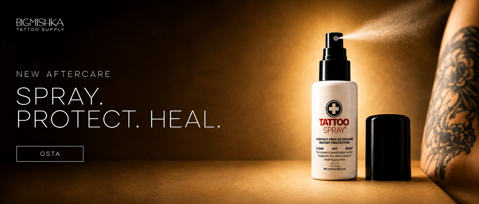Aloe Tattoo Tattoo Spray 32.5 ml tattoo aftercare spray